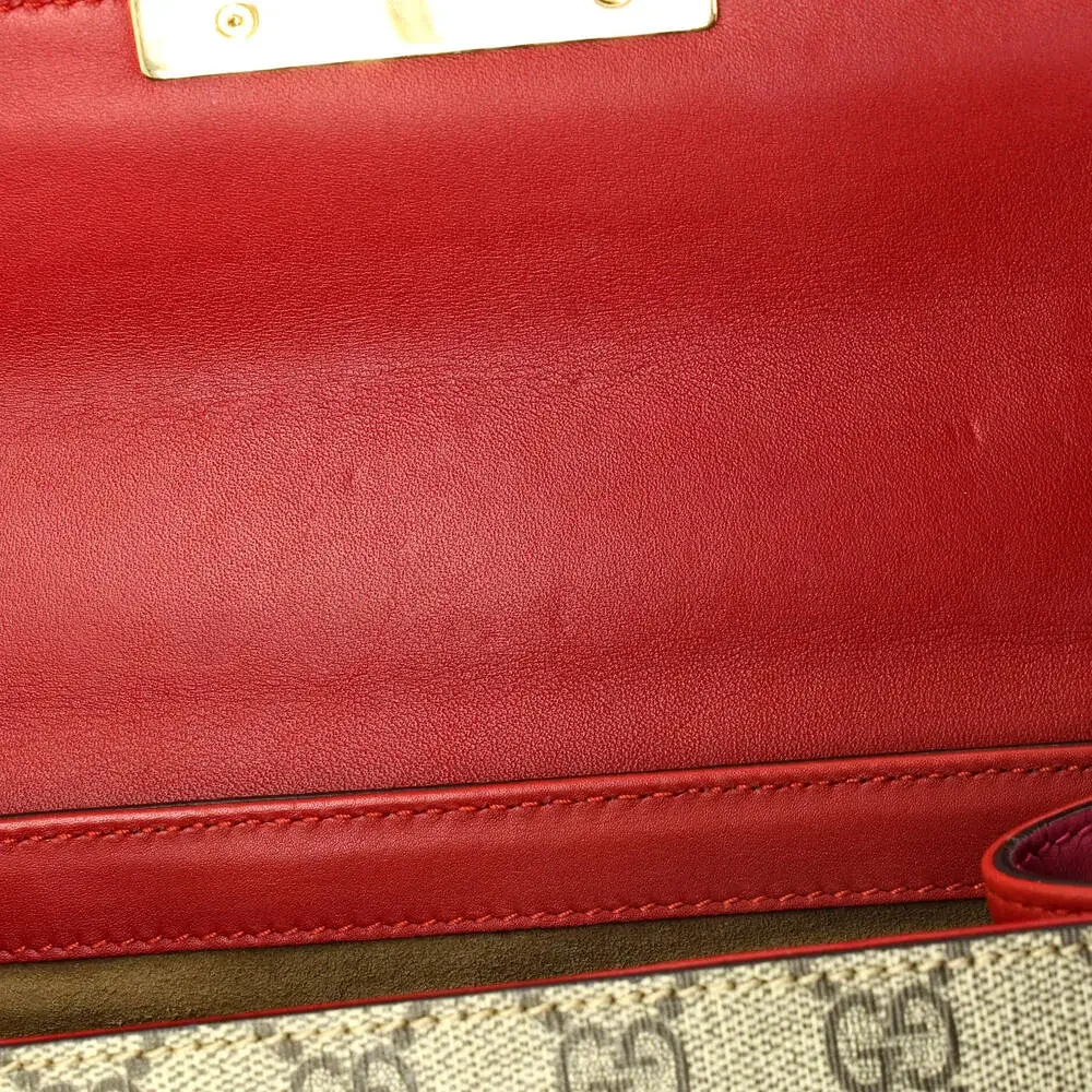 Gucci Padlock Shoulder Bag Gg Coated #241862G94B - Picture 6 of 8